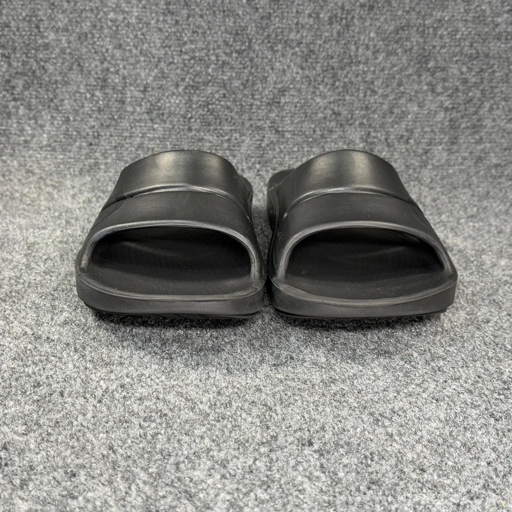Oofos OOahh Sport Slide Sandals Men's 10 Black Athletic Running Recovery‎ Beach